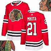 Blackhawks #21 Mikita Red With Special Glittery Logo Adidas Jersey,baseball caps,new era cap wholesale,wholesale hats